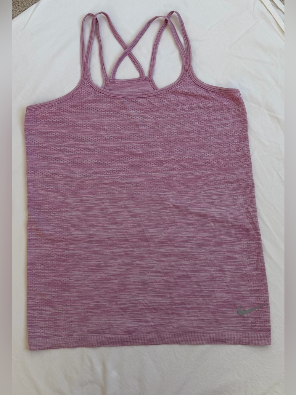 Nike Seamless Dri-FIT Pink Strappy Racerback Tank Top Medium